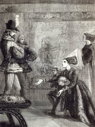 Primer Encuentro de Eduardo IV y Lady Elizabeth Gray, ilustración de 