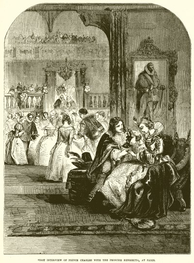 Primer encuentro del príncipe Carlos con la princesa Henrietta, en París de English School