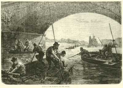 Pescando armas en el Sena, abril 1871 de English School