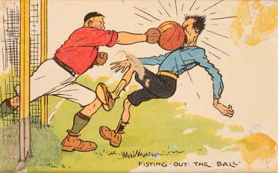 Despejando el balón, una postal montada de English School
