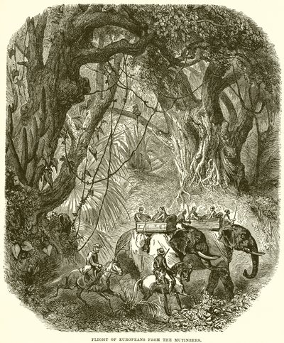Huida de europeos de los amotinados de English School