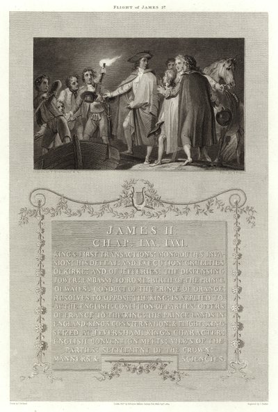 Huida de Jacobo II de English School