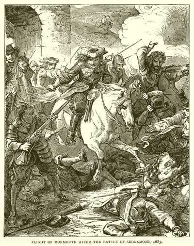 Huida de Monmouth después de la Batalla de Sedgemoor, 1685 de English School