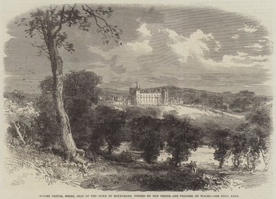 Floors Castle, Kelso, Residencia del Duque de Roxburghe, visitada por el Príncipe y la Princesa de Gales de English School