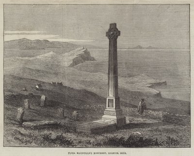 El monumento a Flora MacDonald, Kilmuir, Skye (grabado) de English School