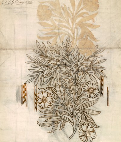 Diseño textil floral para Morris and Co. de English School