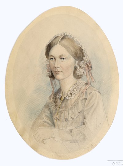 Florence Nightingale, después de una fotografía de Lenthall, 1956 de English School