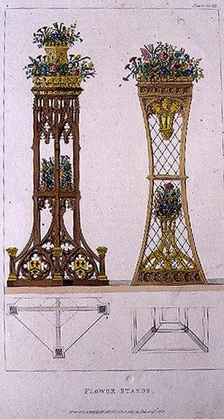 Soportes de flores, lámina 163 de Ackermann