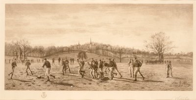 Fútbol en Harrow School, 1887 de English School