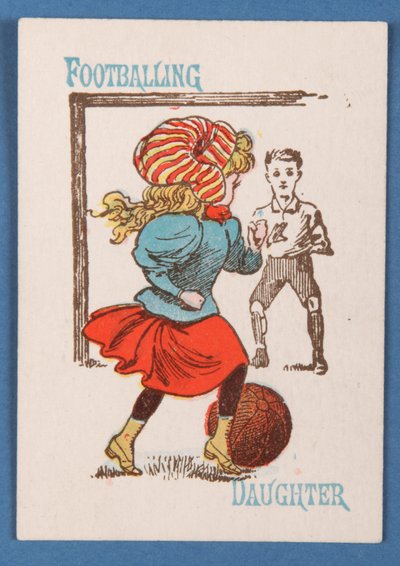 Hija futbolista, del juego de cartas Happy Families, c.1890-1900 de English School