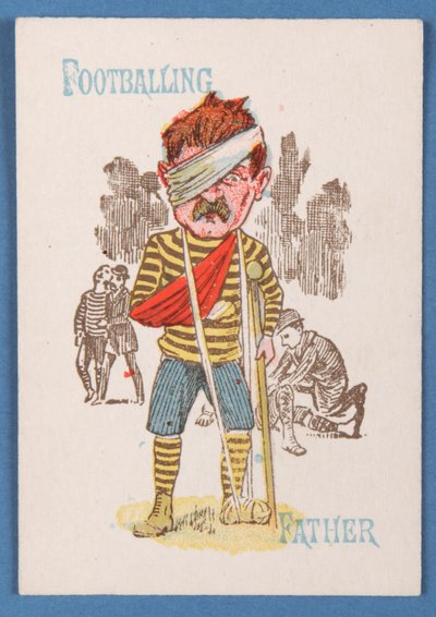 Padre Futbolista, carta de un juego de Familias Felices, c.1890-1900 de English School