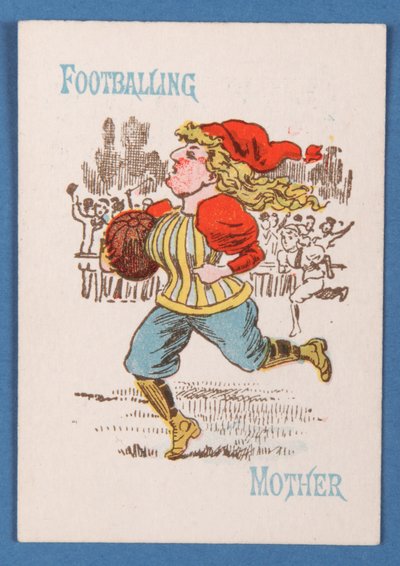 Madre Futbolista, carta de un juego de Familias Felices, c.1890-1900 de English School