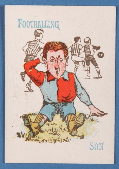 Hijo futbolista, del juego de cartas Happy Families, c.1890-1900 de English School