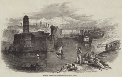 Puertos de Maíz Extranjeros, Marsella (grabado) de English School