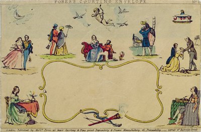 Sobre de cortejo de Foress, publicado por Messrs Fores de English School