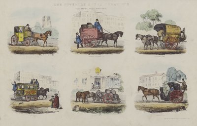 Formas de transporte en el Londres de mediados del siglo XIX de English School