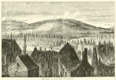 Forts Noisy y Avron desde Noisy-le-Grand, enero 1871 de English School