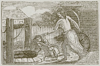 La fortuna y el niño (grabado) de English School