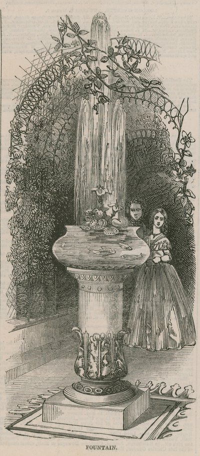 Fuente en una exposición de artes útiles de English School