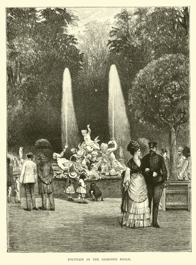 Fuente en el Giardino Reale de English School