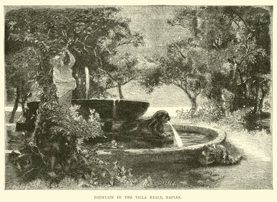 Fuente en la Villa Reale, Nápoles de English School