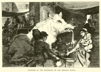 Fuente del Porcellino en el Mercato Nuovo de English School