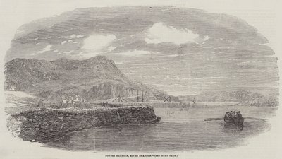 Puerto de Foynes, Río Shannon (grabado) de English School