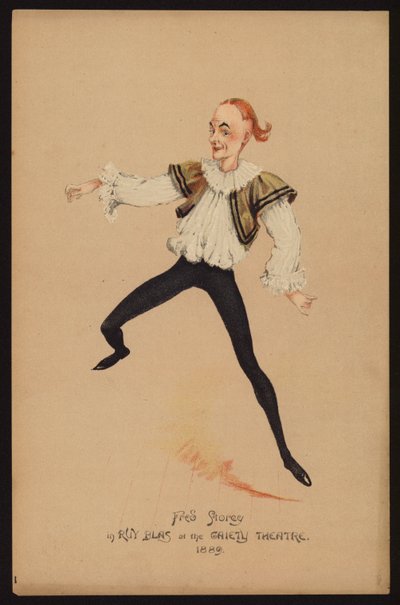 Fred Storey, actor y bailarín inglés (litografia en color) de English School