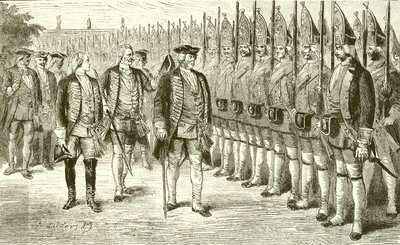 Federico Guillermo I y sus guardias gigantes de English School