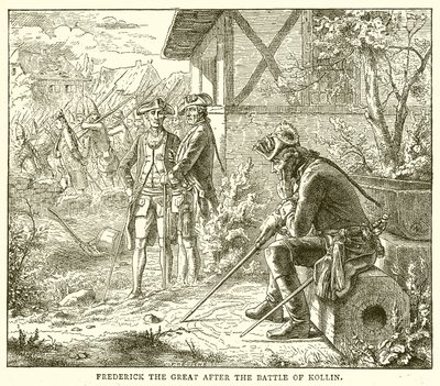 Federico el Grande después de la batalla de Kollin de English School