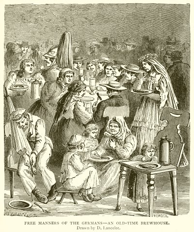 Costumbres libres de los alemanes--Una cervecería de antaño de English School
