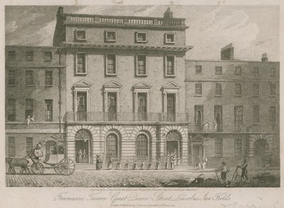 Freemasons Tavern, Great Duncan Street, Lincolns Inn Fields, Londres de English School