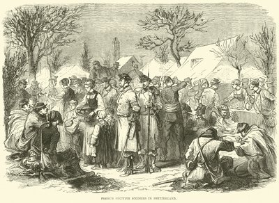 Soldados fugitivos franceses en Suiza, noviembre 1870 de English School