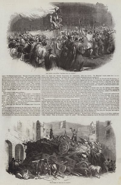 Revolución Francesa de 1848 (grabado) de English School