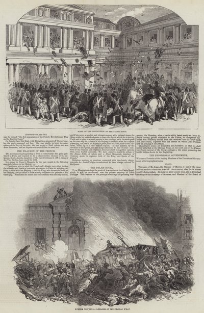 Revolución Francesa de 1848 (grabado) de English School