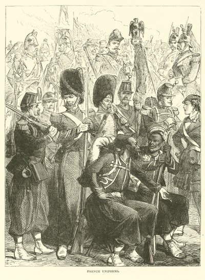Uniformes franceses, septiembre 1870 de English School