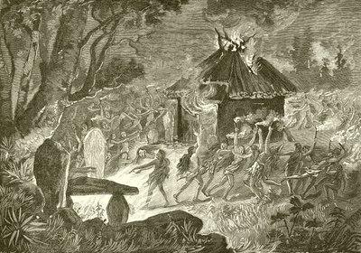 Orgías religiosas frenéticas de los druidas de English School