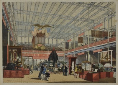 De "Imágenes comprensivas de Dickinson de la Gran Exposición de 1851", publicado 1854 - América, 1854 de English School