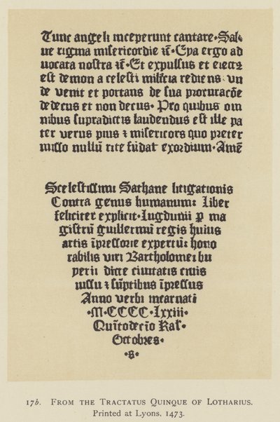 Del Tractatus Quinque de Lotharius, impreso en Lyon de English School