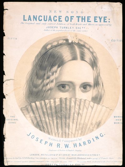 Portada de la partitura de El lenguaje del ojo, compuesto por Joseph R. W. Harding de English School