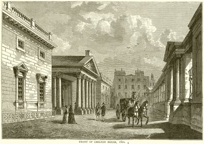 Frente de Carlton House, 1820 de English School
