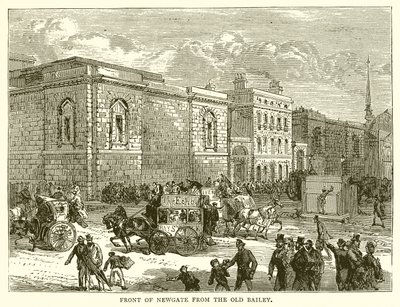 Frente de Newgate desde Old Bailey de English School