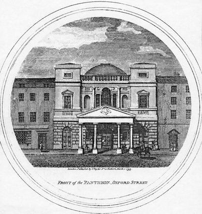 Frente del Panteón, Oxford Street, 1795 de English School