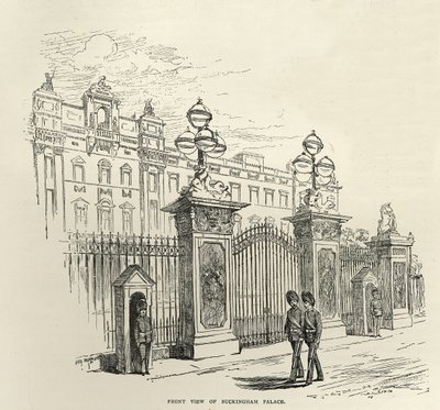 Vista frontal del Palacio de Buckingham (de 