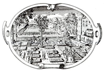 Frontispicio, de The Herball, por John Gerard (1545-1607), publicado en 1597 de English School