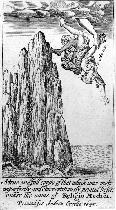 Frontispicio de Religio Medici de Sir Thomas Browne, 1645 de English School