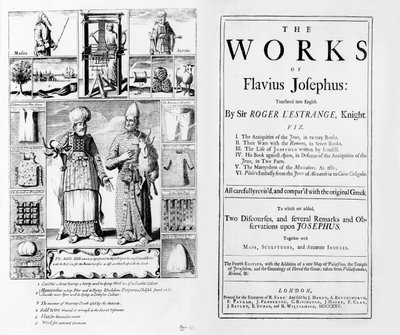Portada de Las Obras de Flavio Josefo, 1725 de English School