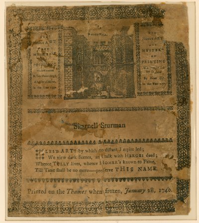 Feria de Hielo de 1740. Souvenir de English School
