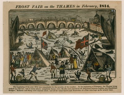 Feria de hielo en el Támesis, 1814 de English School