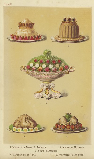 Platos de frutas y aves de English School